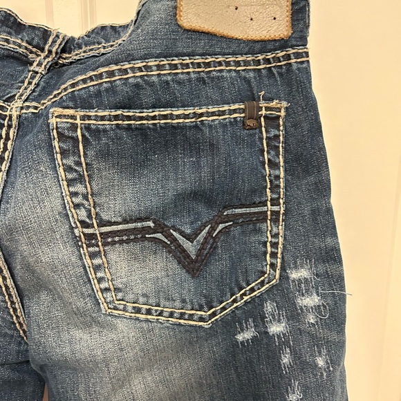 Buffalo David Bitton Blue Relaxed Jeans with Vintage Fading Mens - Picture 6 of 13